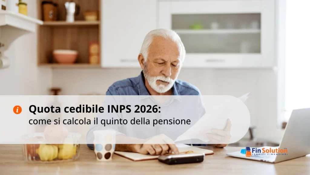 Pensionato che consulta i documenti per il calcolo della quota cedibile INPS 2026